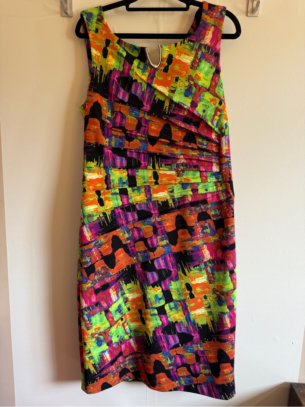 Joseph Ribkoff Abstract Print Sleeveless Midi Dress Multicolor Size 12 Canada - Picture 1 of 6